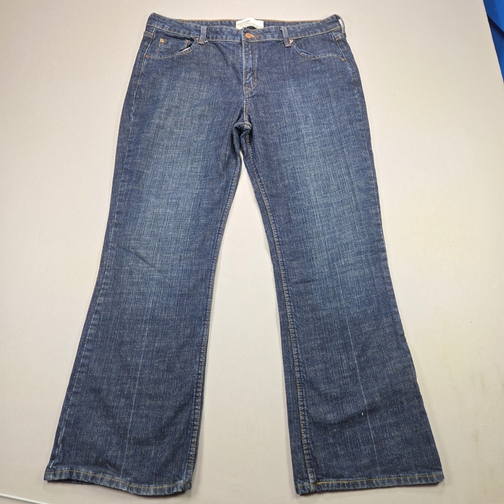 Levi Strauss Signature Bootcut Low Rise Dark Wash Jeans Womens 16 S‎